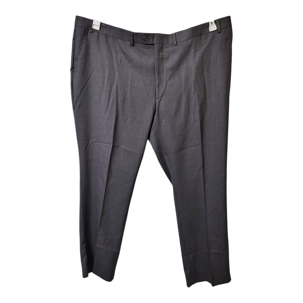 Perry Ellis‎ Portfolio, Men's Modern-Fit Subtle Grey Dress Pants, 50W x 33L